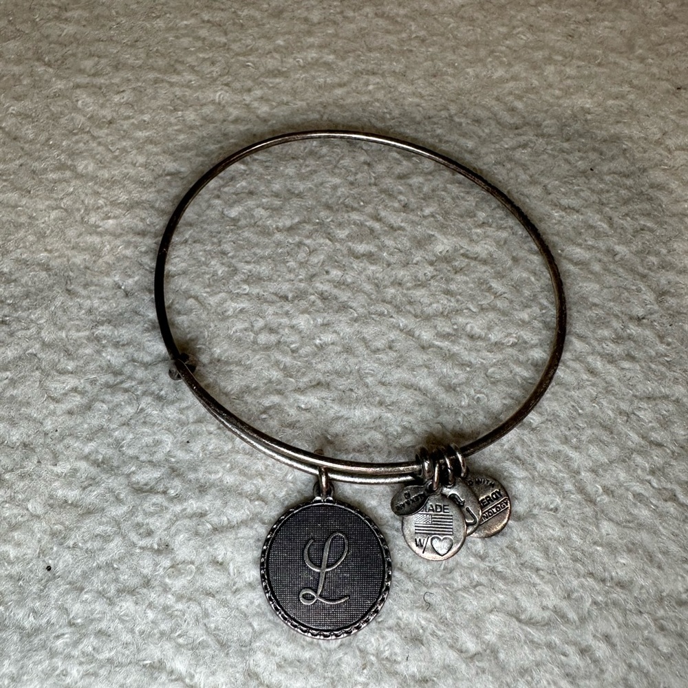 Alex and Ani Initial L Silver Bracelet